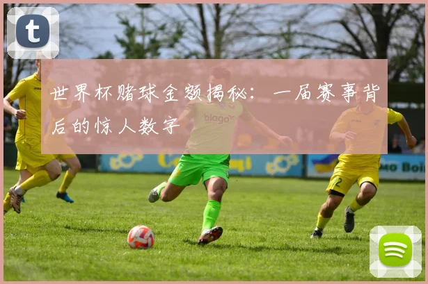 世界杯赌球金额揭秘:一届赛事背后的惊人数字